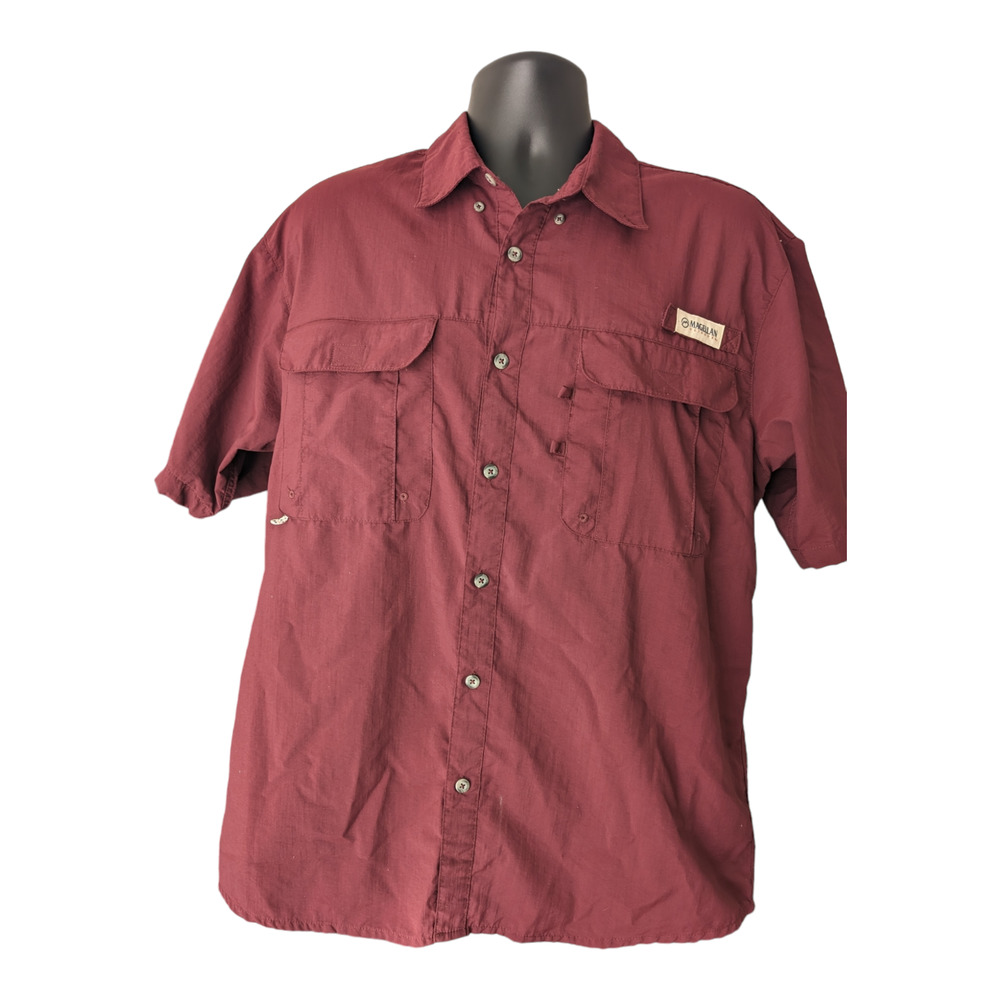 Magellan Outdoors Fish Gear Relaxed Fit Men's L Moisture Wicking Shirt